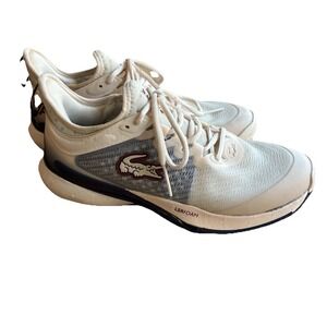 $198 LACOSTE AGLT23 Lite LSR Foam Tennis Shoe Navy Pink Burgundy‎ Women SZ 9 EUC